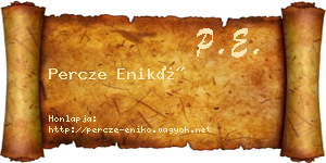 Percze Enikő névjegykártya